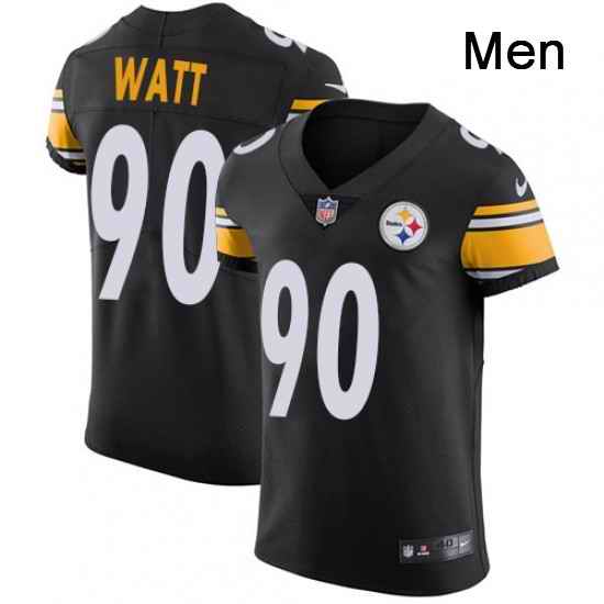 Mens Nike Pittsburgh Steelers 90 T J Watt Black Team Color Vapor Untouchable Elite Player NFL Jersey